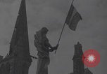 Image of ruined Notre-Dame de Cenilly and Periers WW2 Normandy France, 1944, second 62 stock footage video 65675079416
