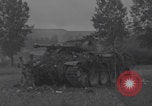 Image of wrecked German tanks Normandy Dompaire France, 1944, second 15 stock footage video 65675079420