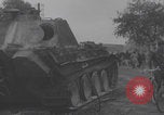 Image of wrecked German tanks Normandy Dompaire France, 1944, second 17 stock footage video 65675079420