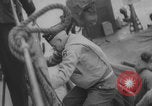 Image of Eisenhower meeting officers HMS Apollo D-Day WW2 Normandy France, 1944, second 20 stock footage video 65675079433