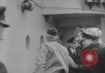Image of Eisenhower meeting officers HMS Apollo D-Day WW2 Normandy France, 1944, second 24 stock footage video 65675079433