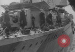 Image of Eisenhower meeting officers HMS Apollo D-Day WW2 Normandy France, 1944, second 33 stock footage video 65675079433