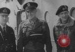 Image of Eisenhower meeting officers HMS Apollo D-Day WW2 Normandy France, 1944, second 42 stock footage video 65675079433
