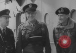 Image of Eisenhower meeting officers HMS Apollo D-Day WW2 Normandy France, 1944, second 43 stock footage video 65675079433