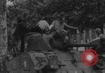 Image of French women and soldiers socialize Paris France, 1944, second 4 stock footage video 65675079494