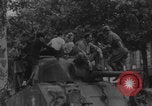 Image of French women and soldiers socialize Paris France, 1944, second 9 stock footage video 65675079494