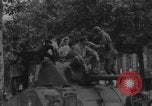 Image of French women and soldiers socialize Paris France, 1944, second 10 stock footage video 65675079494