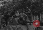 Image of French women and soldiers socialize Paris France, 1944, second 11 stock footage video 65675079494
