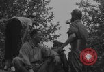 Image of French women and soldiers socialize Paris France, 1944, second 16 stock footage video 65675079494