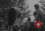 Image of French women and soldiers socialize Paris France, 1944, second 21 stock footage video 65675079494