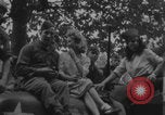 Image of French women and soldiers socialize Paris France, 1944, second 31 stock footage video 65675079494