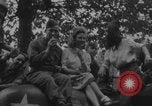 Image of French women and soldiers socialize Paris France, 1944, second 32 stock footage video 65675079494