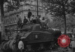 Image of French women and soldiers socialize Paris France, 1944, second 40 stock footage video 65675079494
