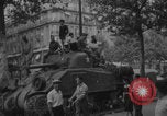 Image of French women and soldiers socialize Paris France, 1944, second 43 stock footage video 65675079494