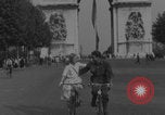 Image of US soldier with K-ration biscuit Paris France, 1944, second 29 stock footage video 65675079495