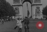 Image of US soldier with K-ration biscuit Paris France, 1944, second 32 stock footage video 65675079495