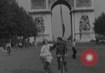 Image of US soldier with K-ration biscuit Paris France, 1944, second 34 stock footage video 65675079495