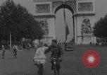 Image of US soldier with K-ration biscuit Paris France, 1944, second 39 stock footage video 65675079495