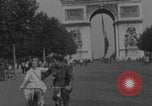 Image of US soldier with K-ration biscuit Paris France, 1944, second 45 stock footage video 65675079495