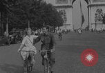 Image of US soldier with K-ration biscuit Paris France, 1944, second 48 stock footage video 65675079495