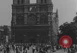 Image of French 2nd Armored Division tanks arrival Notre Dame Paris Paris France, 1944, second 3 stock footage video 65675079501