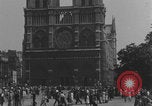 Image of French 2nd Armored Division tanks arrival Notre Dame Paris Paris France, 1944, second 4 stock footage video 65675079501