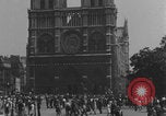 Image of French 2nd Armored Division tanks arrival Notre Dame Paris Paris France, 1944, second 5 stock footage video 65675079501