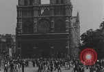 Image of French 2nd Armored Division tanks arrival Notre Dame Paris Paris France, 1944, second 6 stock footage video 65675079501