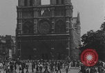 Image of French 2nd Armored Division tanks arrival Notre Dame Paris Paris France, 1944, second 7 stock footage video 65675079501