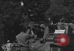 Image of French 2nd Armored Division tanks arrival Notre Dame Paris Paris France, 1944, second 38 stock footage video 65675079501