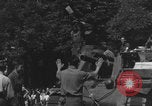 Image of French 2nd Armored Division tanks arrival Notre Dame Paris Paris France, 1944, second 39 stock footage video 65675079501