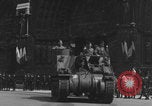 Image of French 2nd Armored Division tanks arrival Notre Dame Paris Paris France, 1944, second 40 stock footage video 65675079501
