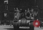 Image of French 2nd Armored Division tanks arrival Notre Dame Paris Paris France, 1944, second 43 stock footage video 65675079501