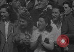 Image of French civilians cheering during parade Paris France, 1944, second 3 stock footage video 65675079508