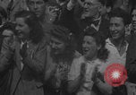Image of French civilians cheering during parade Paris France, 1944, second 4 stock footage video 65675079508