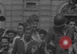 Image of French civilians cheering during parade Paris France, 1944, second 10 stock footage video 65675079508