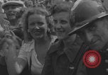 Image of French civilians cheering during parade Paris France, 1944, second 16 stock footage video 65675079508