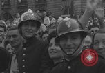Image of French civilians cheering during parade Paris France, 1944, second 20 stock footage video 65675079508