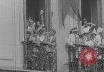 Image of French civilians cheering during parade Paris France, 1944, second 30 stock footage video 65675079508