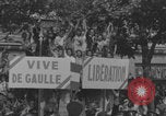 Image of French civilians cheering during parade Paris France, 1944, second 38 stock footage video 65675079508