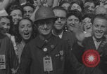 Image of French civilians cheering during parade Paris France, 1944, second 41 stock footage video 65675079508