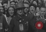 Image of French civilians cheering during parade Paris France, 1944, second 42 stock footage video 65675079508