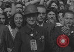 Image of French civilians cheering during parade Paris France, 1944, second 43 stock footage video 65675079508