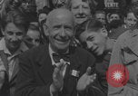 Image of French civilians cheering during parade Paris France, 1944, second 46 stock footage video 65675079508