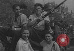 Image of French civilians cheering during parade Paris France, 1944, second 51 stock footage video 65675079508