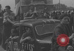 Image of French civilians cheering during parade Paris France, 1944, second 57 stock footage video 65675079508