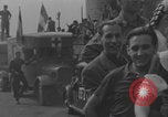 Image of French civilians cheering during parade Paris France, 1944, second 62 stock footage video 65675079508