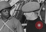 Image of African American soldiers socializing together Europe, 1944, second 15 stock footage video 65675079534