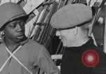 Image of African American soldiers socializing together Europe, 1944, second 16 stock footage video 65675079534