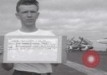 Image of USS Hancock aircraft carrier Vietnam, 1965, second 4 stock footage video 65675079554